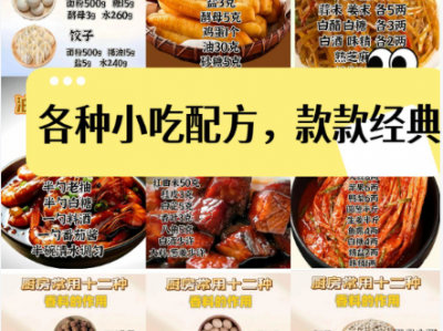 100套小吃配方＋创业落地指南视频